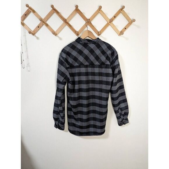 Nomad Men's Long Sleeve Sherpa Lined Flannel Button Front Shirt Jacket - Large - Picture 4 of 7